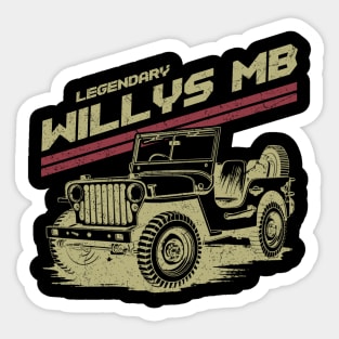 Willys MB Jeep car trailcat Sticker